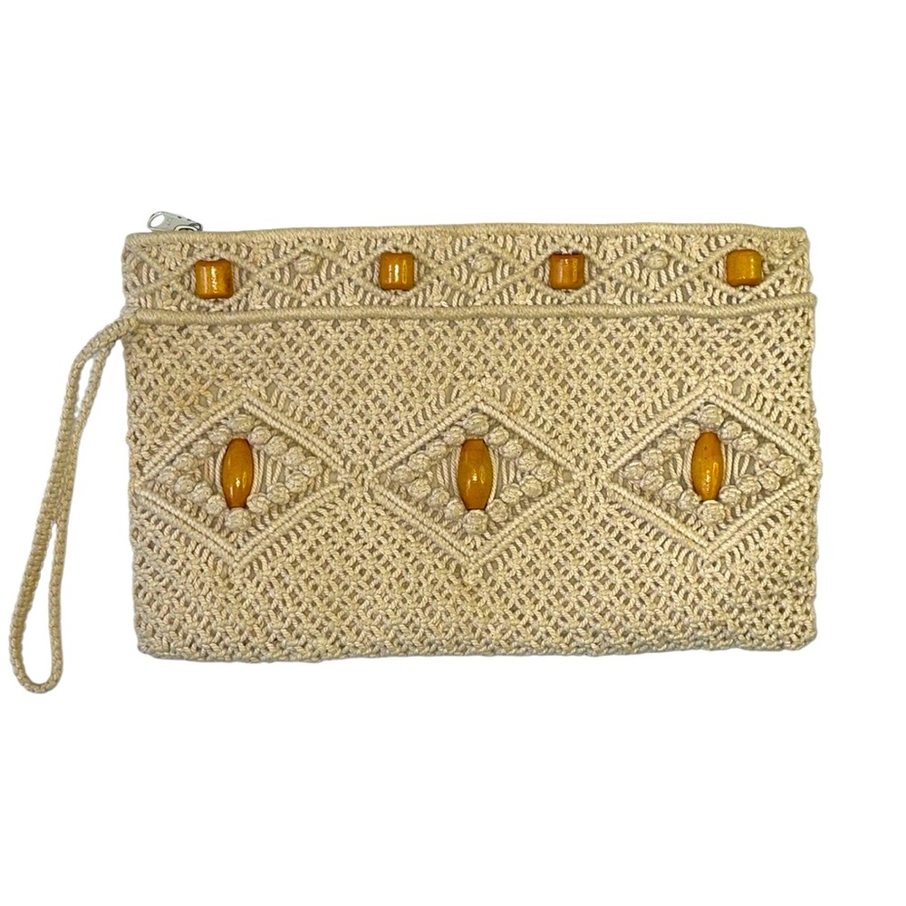 Handcrafted Cream‎ Clutch